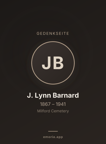 Gedenkportrait von J. Lynn Barnard