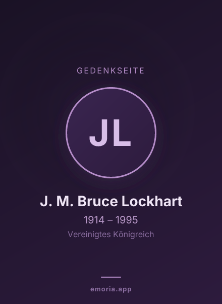 Gedenkportrait von J. M. Bruce Lockhart