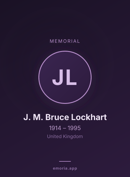Memorial portrait of J. M. Bruce Lockhart