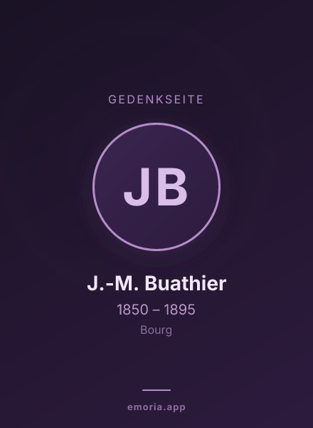 Gedenkportrait von J.-M. Buathier