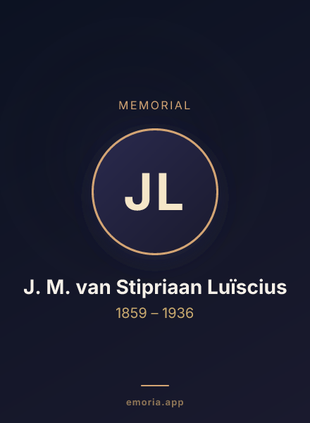 Memorial portrait of J. M. van Stipriaan Luïscius