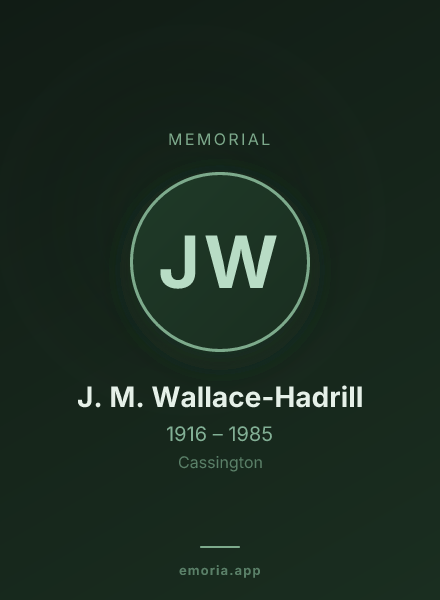 Memorial portrait of J. M. Wallace-Hadrill