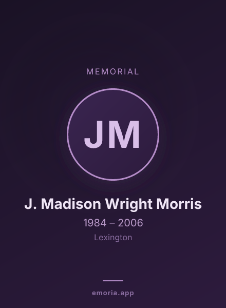 Memorial portrait of J. Madison Wright Morris