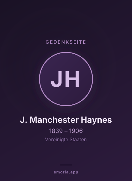 Gedenkportrait von J. Manchester Haynes