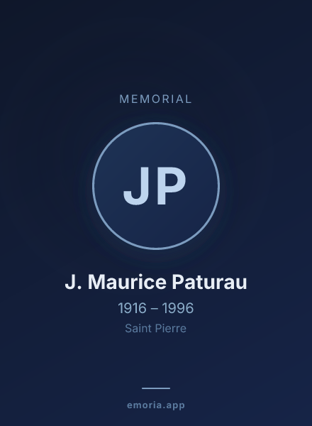 Memorial portrait of J. Maurice Paturau