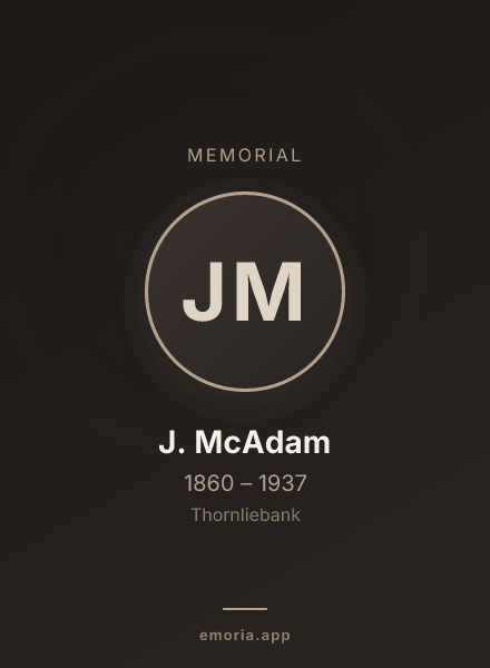 Memorial portrait of J. McAdam