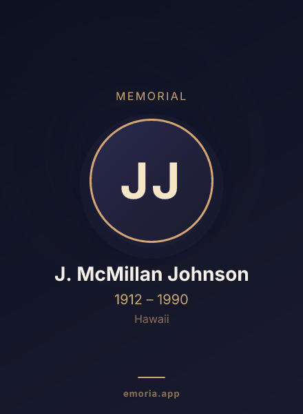 Memorial portrait of J. McMillan Johnson