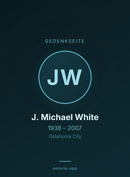 Gedenkportrait von J. Michael White