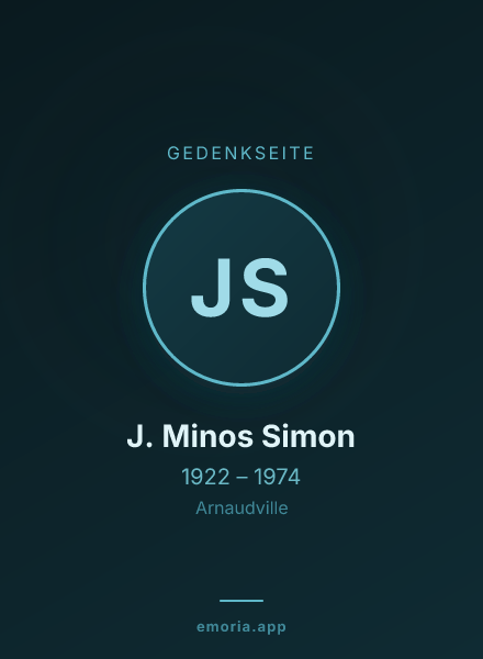 Gedenkportrait von J. Minos Simon
