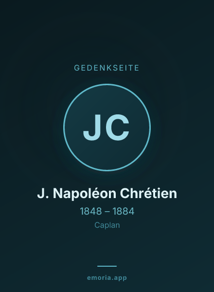 Gedenkportrait von J. Napoléon Chrétien