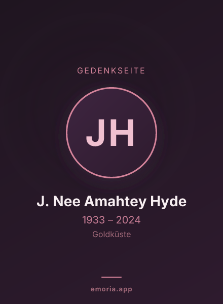 Gedenkportrait von J. Nee Amahtey Hyde