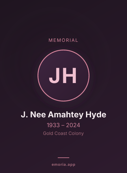 Memorial portrait of J. Nee Amahtey Hyde