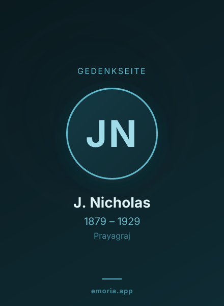 Gedenkportrait von J. Nicholas