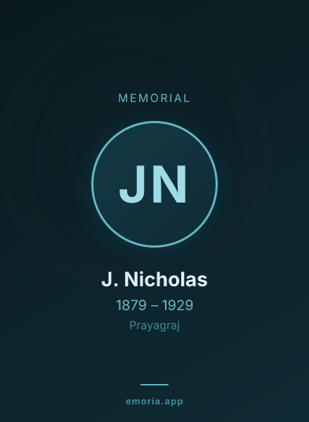 Memorial portrait of J. Nicholas
