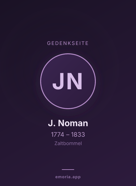 Gedenkportrait von J. Noman