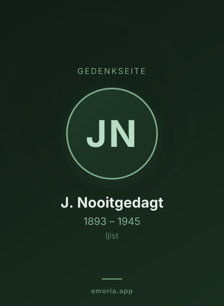 Gedenkportrait von J. Nooitgedagt