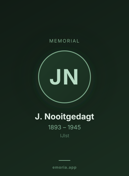 Memorial portrait of J. Nooitgedagt