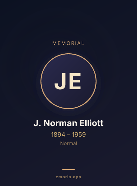 Memorial portrait of J. Norman Elliott