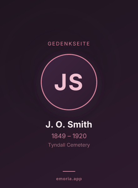 Gedenkportrait von J. O. Smith