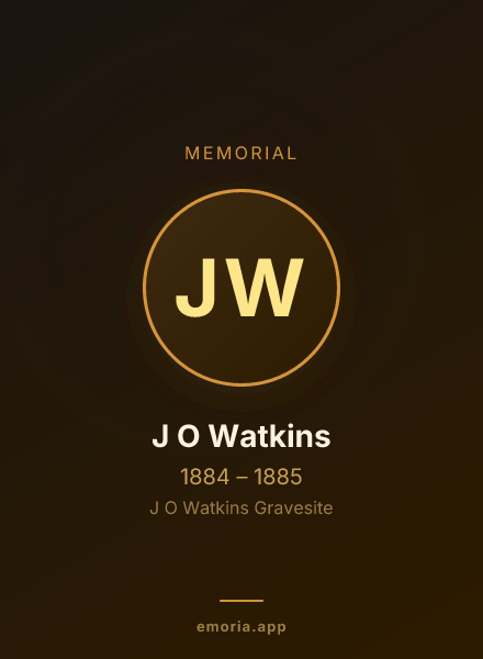 Memorial portrait of J O Watkins