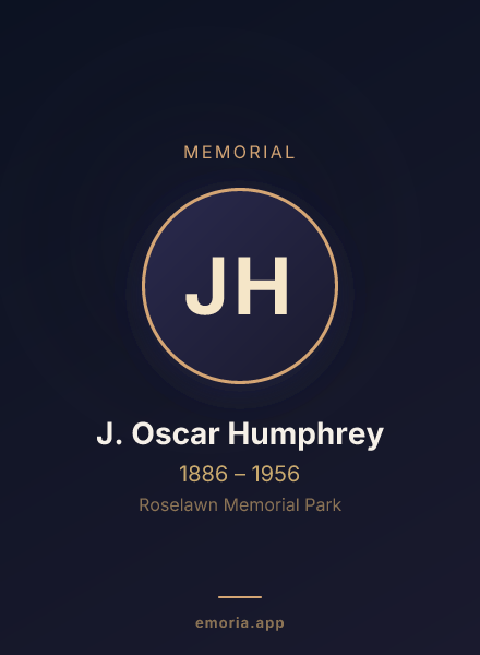 Memorial portrait of J. Oscar Humphrey