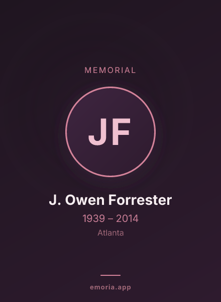 Memorial portrait of J. Owen Forrester