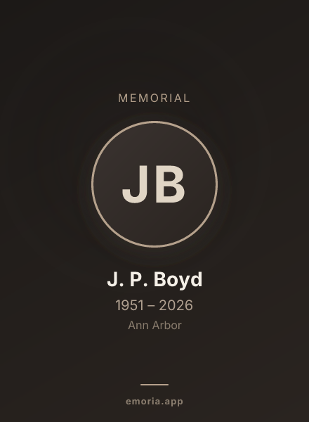 Memorial portrait of J. P. Boyd