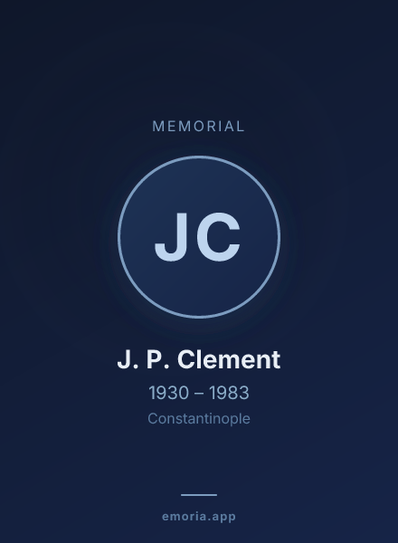 Memorial portrait of J. P. Clement