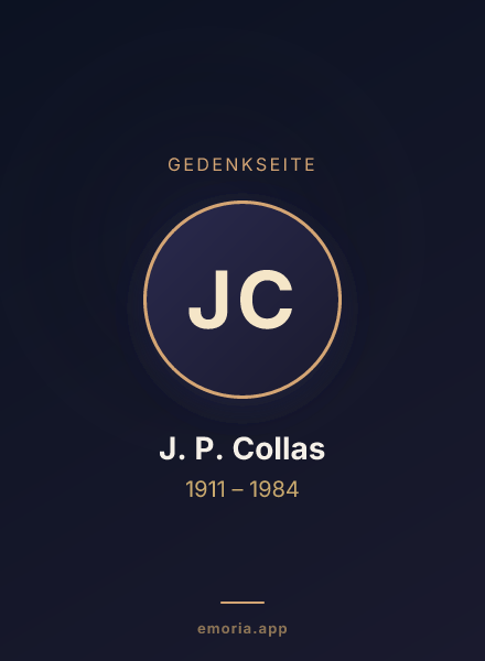 Gedenkportrait von J. P. Collas