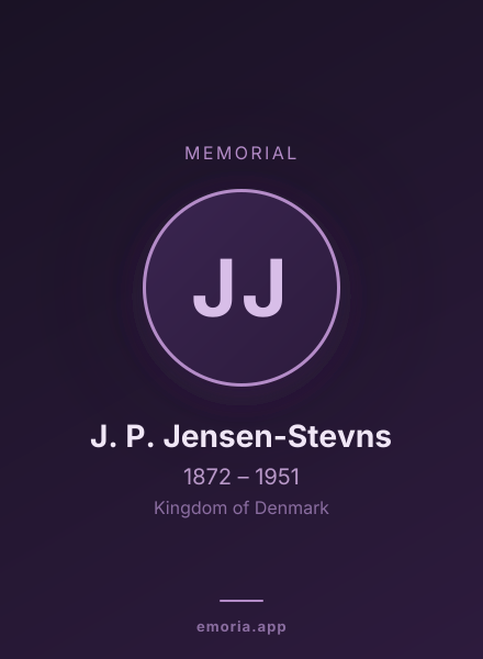Memorial portrait of J. P. Jensen-Stevns