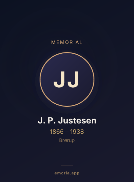 Memorial portrait of J. P. Justesen