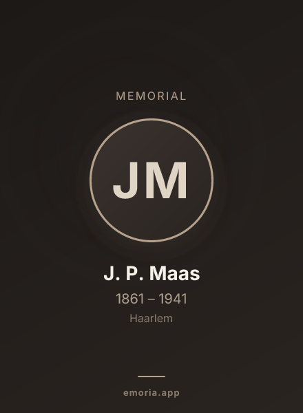 Memorial portrait of J. P. Maas