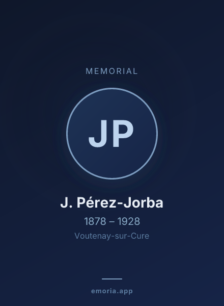 Memorial portrait of J. Pérez-Jorba
