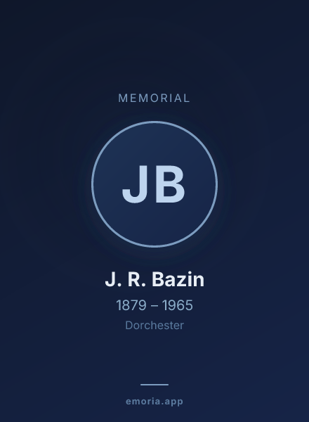 Memorial portrait of J. R. Bazin