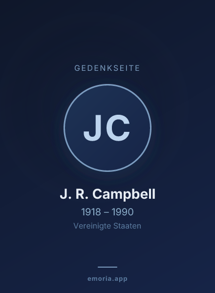 Gedenkportrait von J. R. Campbell