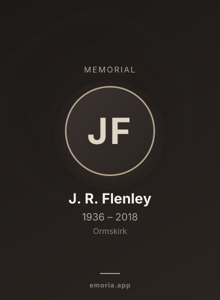 Memorial portrait of J. R. Flenley