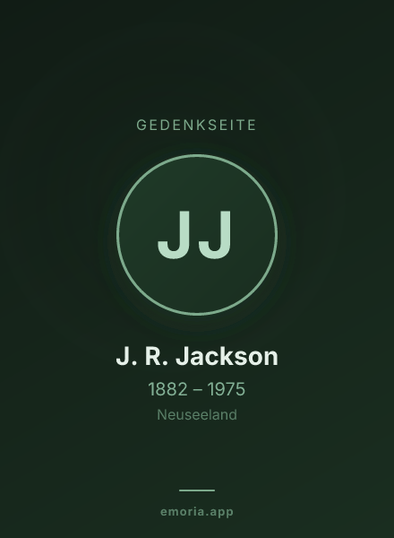 Gedenkportrait von J. R. Jackson
