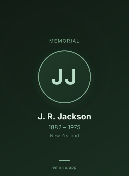 Memorial portrait of J. R. Jackson