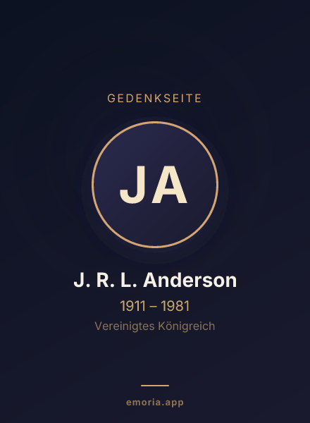 Gedenkportrait von J. R. L. Anderson