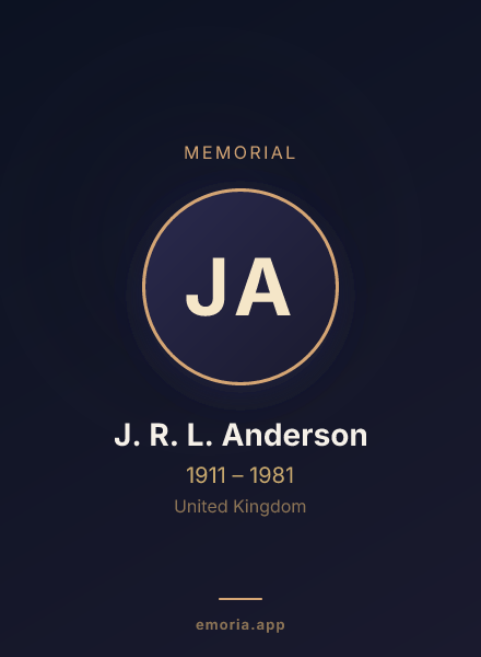 Memorial portrait of J. R. L. Anderson