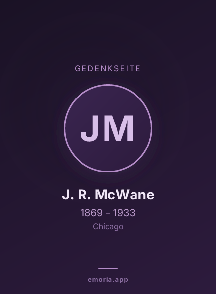 Gedenkportrait von J. R. McWane