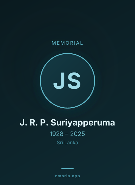 Memorial portrait of J. R. P. Suriyapperuma