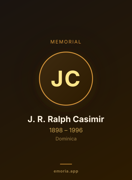 Memorial portrait of J. R. Ralph Casimir