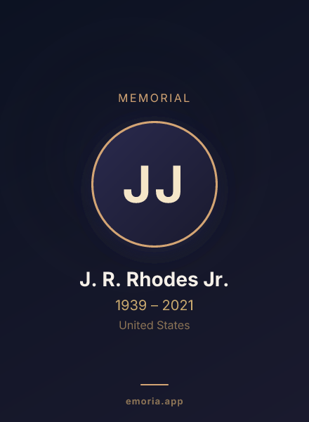 Memorial portrait of J. R. Rhodes Jr.