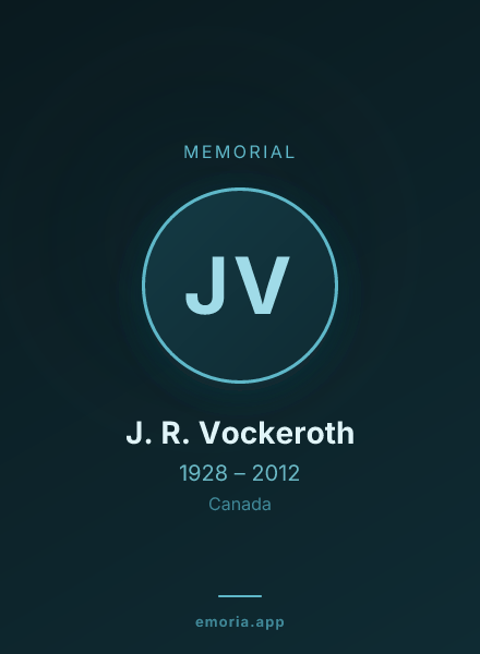 Memorial portrait of J. R. Vockeroth