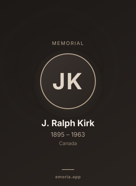 Memorial portrait of J. Ralph Kirk