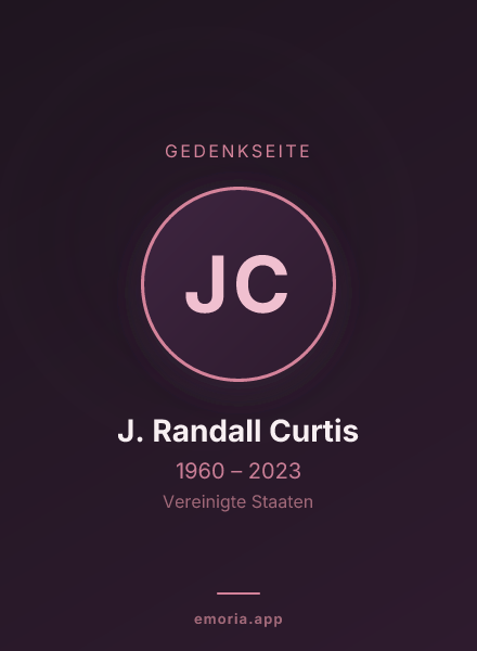 Gedenkportrait von J. Randall Curtis