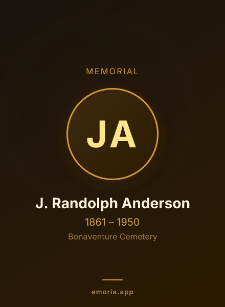 Memorial portrait of J. Randolph Anderson