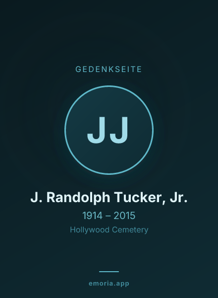 Gedenkportrait von J. Randolph Tucker, Jr.