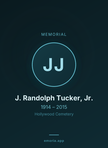 Memorial portrait of J. Randolph Tucker, Jr.